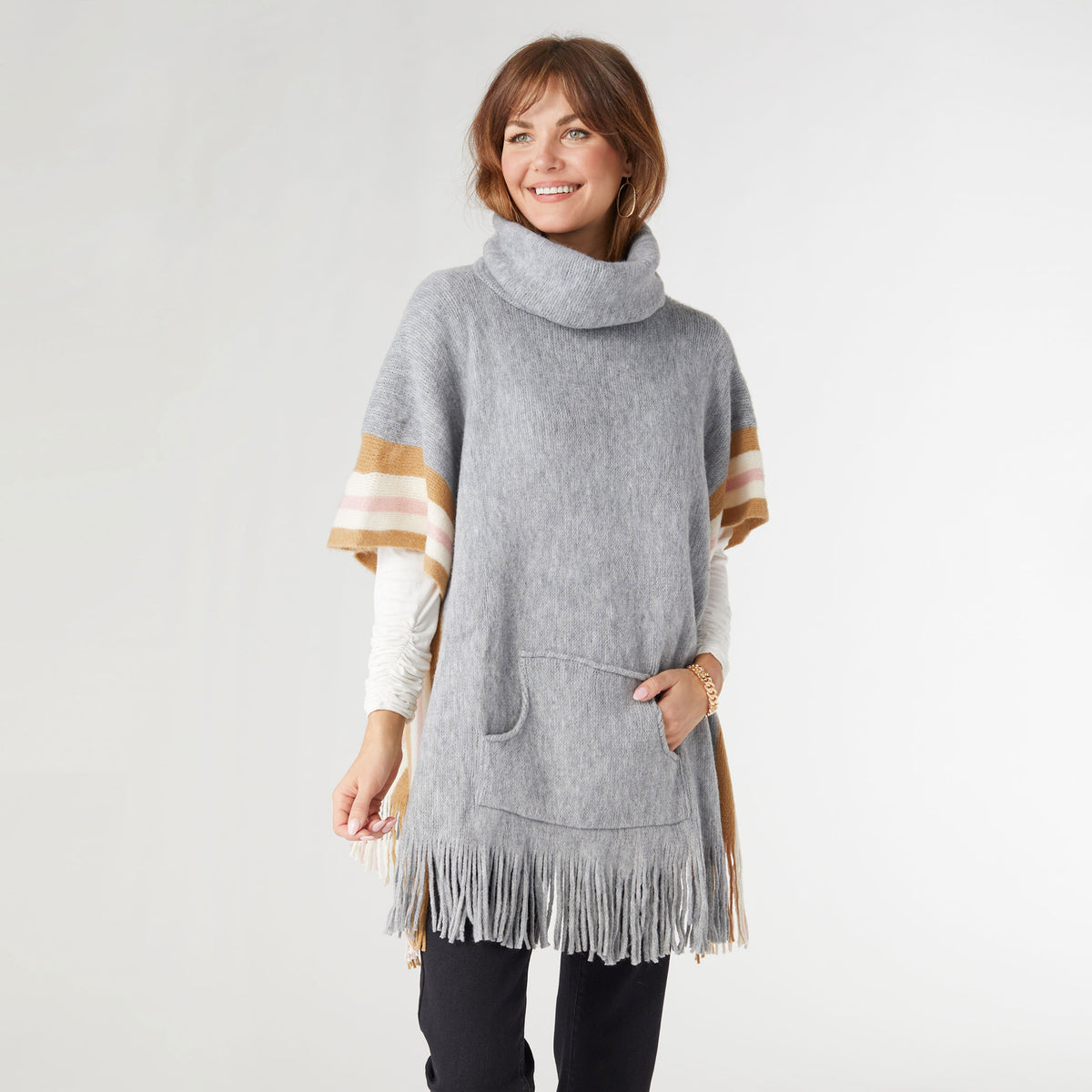 Bibiy. border Turtle knit グレー Towns Sweater - Knitting Pattern — Ozetta