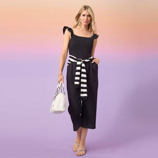 Kohde Wide Leg Smocked Jumpsuit - Cocoa