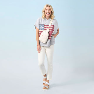 Vintage America Hooded Top - Mid-Heather Grey