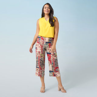 Erin Pleat Back V-Neck Tank - Black