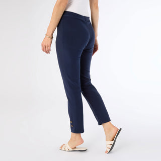 Georgie Ankle with Button Detail - Navy