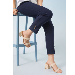 Georgie Ankle with Button Detail - Navy