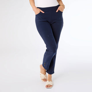 Georgie Ankle with Button Detail - Navy