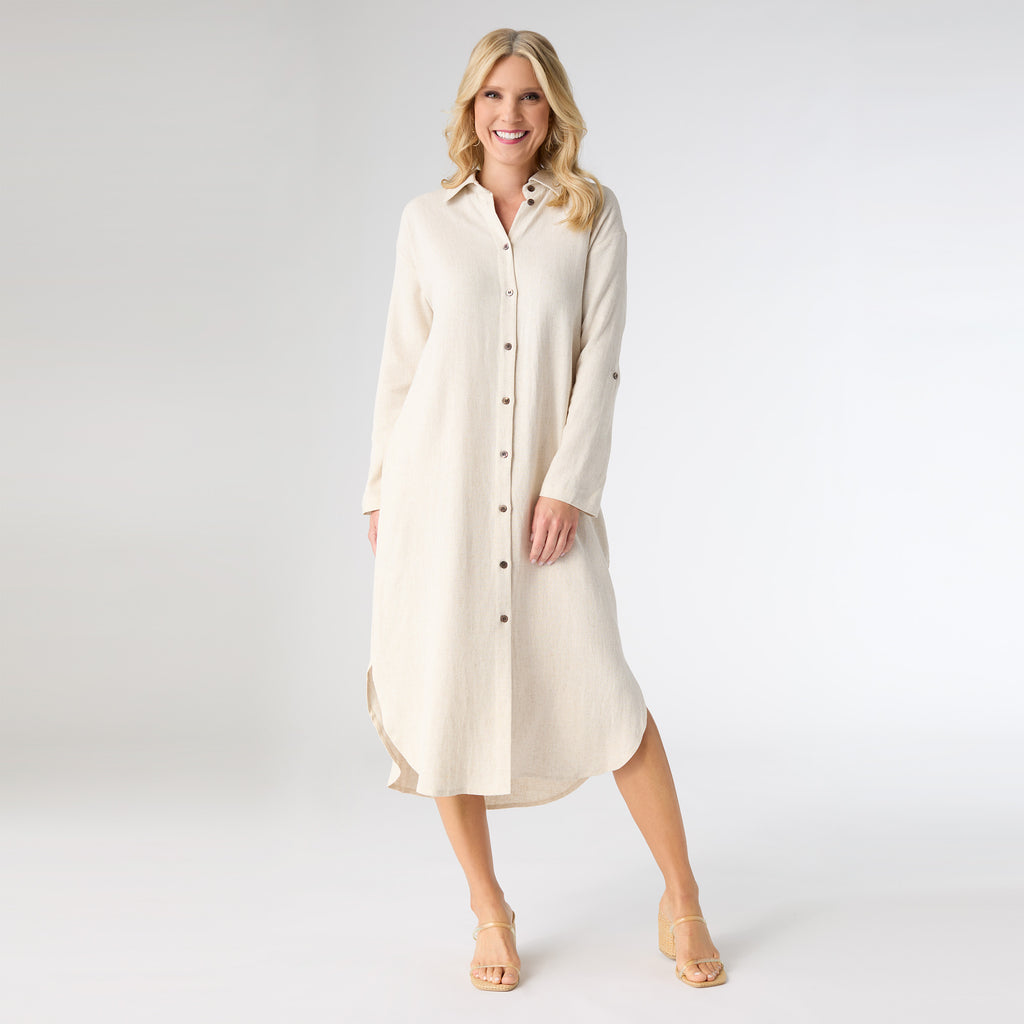 long sleeve button up dress Keira with Back Detail XXL tiktok-shop Black Plus Size Mermaid Contact with me for Types:Non Feeding