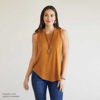 Erin Pleat Back Tank  - Pearl