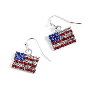 Patriotic Flag Earring - Red/White/Blue