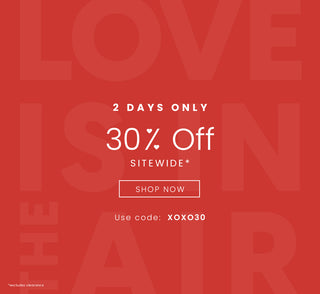 Promotional banner with 30% off sitewide sale on a red background with text overlay.