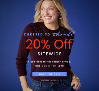 20% off with code: THRILL20. Excludes clearance.