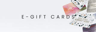E-gift cards with various designs on a light gray background