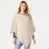 Lightweight Brushed Poncho  - Taupe