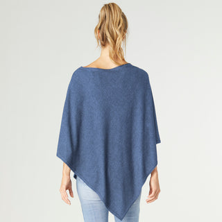 Lightweight Brushed Poncho - Denim - Final Sale - Denim
