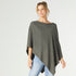Lightweight Brushed Poncho - Green