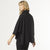 Smooth Cowl Neck Pullover - Black