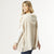 Willow Hooded Ruana with Side Buttons - Ivory