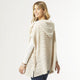 Willow Hooded Ruana with Side Buttons - Ivory