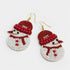Snowman Beaded Earrings