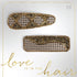 Suiting Hair Clips - Chocolate Herringbone