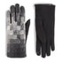 Pixel Plaid Touchscreen Gloves - Black