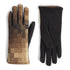 Pixel Plaid Touchscreen Gloves - Brown