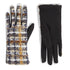 Tweed Plaid Touchscreen Gloves - Black