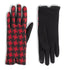 Houndstooth Touchscreen Gloves - Red