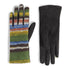 Watercolor Stripe Touchscreen Gloves - Green