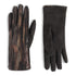 Metallic Wavy Stripes Touchscreen Gloves - Black