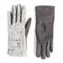 Marled Loop Belted Cuff Touchscreen Gloves - Grey