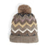 Chevron Crochet Hat with Pom- Mushroom