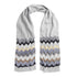 Chevron Crochet Scarf  - Grey