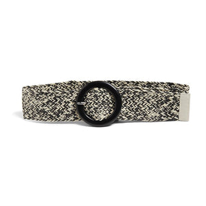 Minda Stretch Belt - Black/White