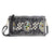 Artisan Beaded Clutch + Crossbody - Silver Mosaic