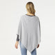 Lightweight Brushed Poncho  - Heather Grey