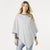 Lightweight Brushed Poncho  - Heather Grey