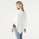 Lightweight Brushed Poncho  - Winter White