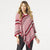 Haisley Chevron Poncho  - Red - Final Sale - Red