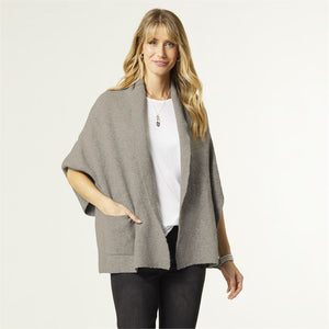 Peyton Wrap with Pocket  - Taupe Heather