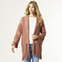 Sonia Crochet Cardigan with Fringe  - Terra Cotta