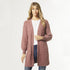 Maya Cable Knit Cardigan with Pockets  - Dusty Wine