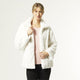 Harper Faux Fur Zip Up Coat  - Cream