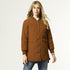 Karlie Lightweight Long Puffer Jacket  - Rust - Final Sale