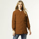 Karlie Lightweight Long Puffer Jacket  - Rust - Final Sale - Rust
