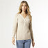 Eboni Half Button Down Sweater  - Tan