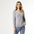 Eboni Half Button Down Sweater  - Mid Heather Grey