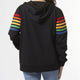 Amora Multi Stripe Zip-Up Sweatshirt - Black