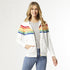 Amora Multi Stripe Zip-Up Sweatshirt - White