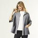 Larsa Oversized Popover with Zipper  - Mid Heather Grey