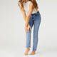 EverStretch Straight Jeans with Raw Bottom - Light Denim