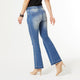 OMG Flare Jeans with Dark Wash Bottom - Medium Denim