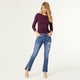 OMG ZoeyZip Bootcut Jeans with Front Slit - Medium Denim